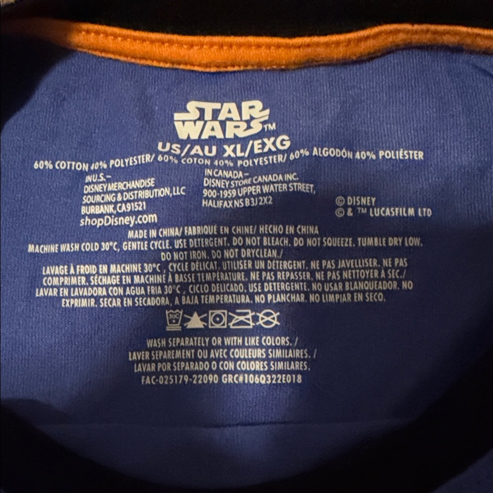 Disney Star Wars 35th Anniversary Blue and Orange Tee - Picture 2 of 2